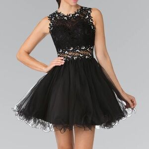 Dancing Queen Black Lace Mini Dress